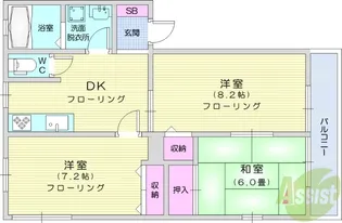 シティハイムレジデンス【1階】の間取り