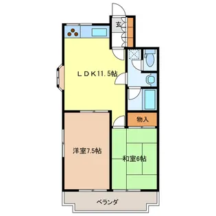 グリーンハイツ大谷【2階】の間取り