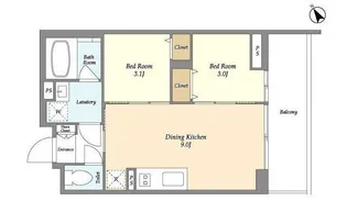 The Grand Terrace Wakabayashi【2階】の間取り