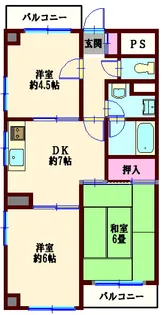 ペアクオリティー池上【9階】の間取り