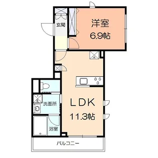 ヴィアソーレ湘南II【3階】の間取り