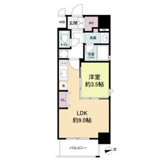 URBANLINK森小路駅前【4階】の間取り