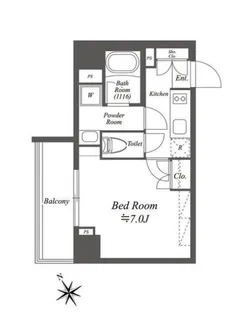 ブライズ白金台【5階】の間取り