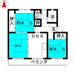 知立団地34棟【2階】の間取り