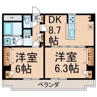 メゾン幅下【3階】の間取り