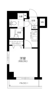 東京都新宿区西新宿5【マンション】の間取り