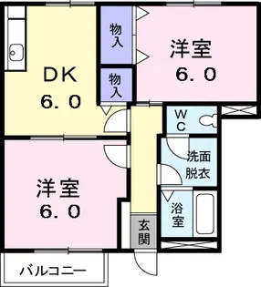 エスポワール 吉野【1階】の間取り