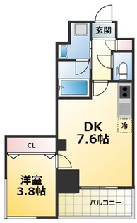 ORSUS新大阪 旧プレジオ新大阪ROUGE【14階】の間取り