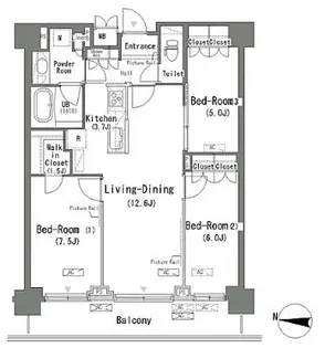 パークアクシス辰巳ステージ【9階】の間取り