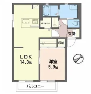 ファミールフジ【1階】の間取り