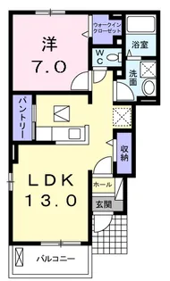 シャンポールおがせ【1階】の間取り