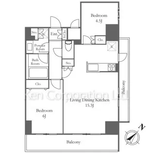 レジディア都立大【5階】の間取り