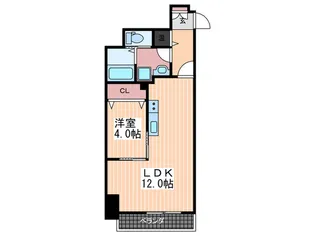 京橋町レジデンス広島駅前通り【7階】の間取り