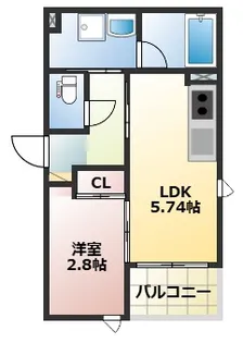 TOMORIE武蔵塚駅【2階】の間取り
