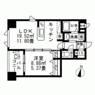 レジデンスフジミ【5階】の間取り