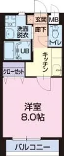 ラフィーネレゾンB【1階】の間取り