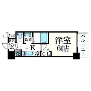 プレサンス心斎橋ブライト【14階】の間取り