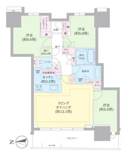 幕張ベイパーク ライズゲートタワー【14階】の間取り