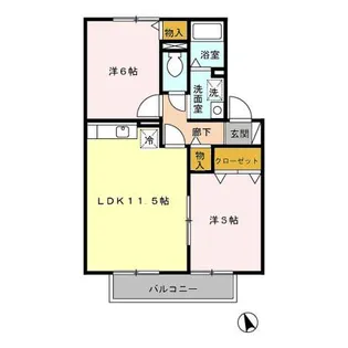 グリーンルーチェ【2階】の間取り