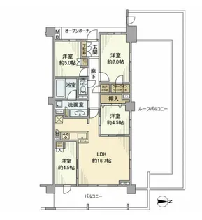 プラウドシティ元住吉【4階】の間取り