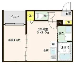Modern Charme Solar【2階】の間取り