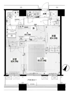 勝どきザ・タワー【42階】の間取り