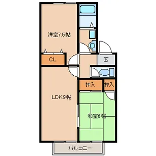 ガーディアンシャトーII【1階】の間取り