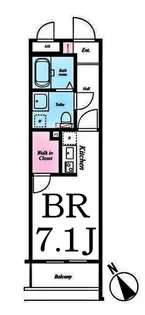 Rising place 桜木町二番館【11階】の間取り