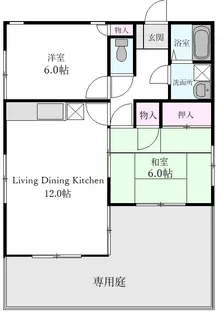 シーサイドハウス【1階】の間取り