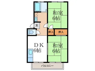 ウィンデア高台 B棟【2階】の間取り