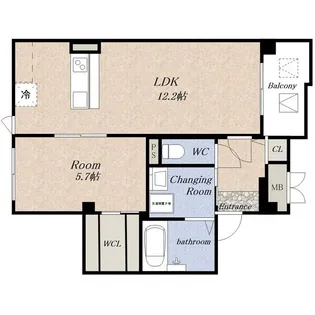 サンティエ福島吉野【2階】の間取り