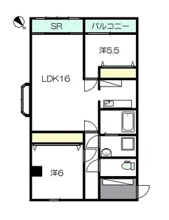 トロワヴィラージュ【3階】の間取り
