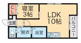 L collection上大川前【1階】の間取り
