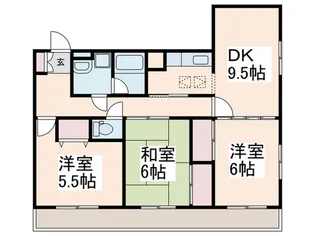 ブルーメンハイツ【4階】の間取り