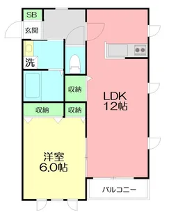サンフラワー中海岸【3階】の間取り