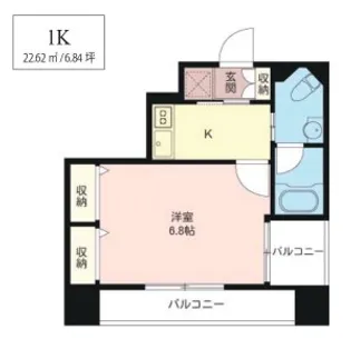 LaSante品川シーサイドIII【8階】の間取り