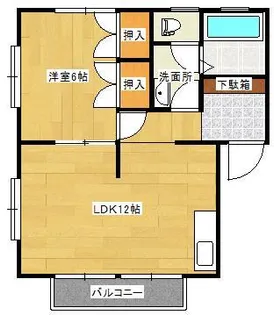 スリーエトワールC【1階】の間取り