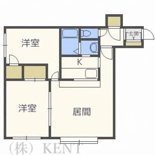 トップヒル山の手【2階】の間取り