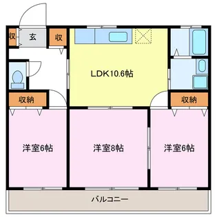 ロイヤルヒルズ渡辺【3階】の間取り