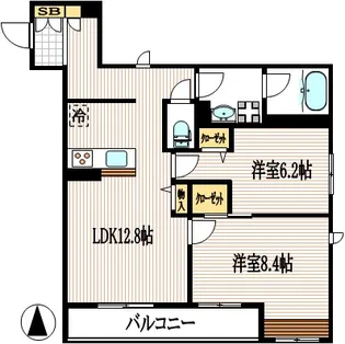 ホクレア府中【3階】の間取り