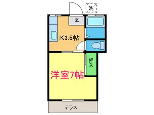ポプラハイツ【1階】の間取り