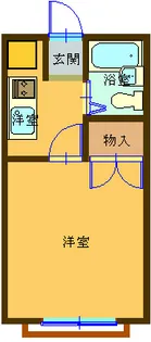 ハイツフレンド新町B【2階】の間取り