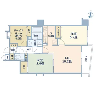 ベルグコート木場センティオ【4階】の間取り