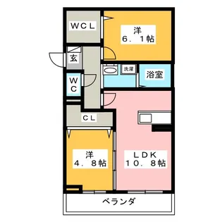 ブラウンヒルズ【3階】の間取り