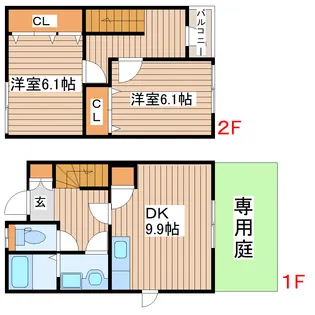 オアシス彩園I【1階】の間取り