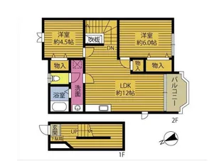 コンフォート竹下A【2階】の間取り