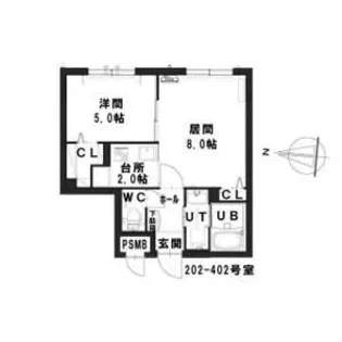 グランメール クレール苗穂【2階】の間取り