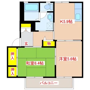 グランシード平和 F棟【2階】の間取り