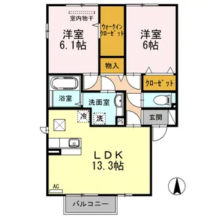 なごみ C101【1階】の間取り
