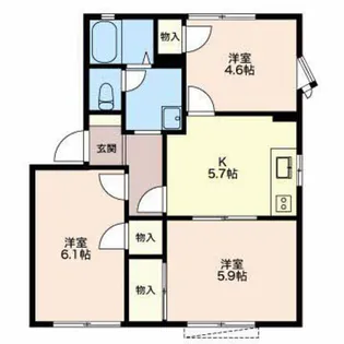 笹川ロッジ B【1階】の間取り